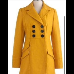 “Dijon My Mind” Yellow Peacoat